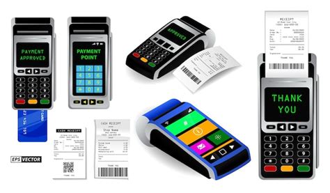 Premium Vector Set Of Realistic Payment Machine Terminal Isolated Or