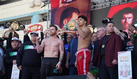 Canelo Álvarez y Jaime Munguía vencen báscula en Las Vegas