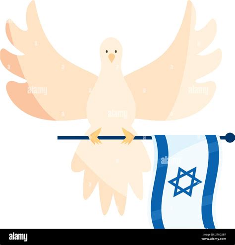 Israel Peace Dove With Flag Stock Vector Image Art Alamy