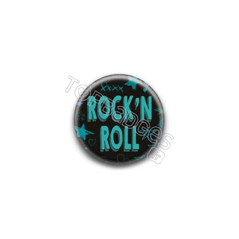 Badge Rock N Roll Bleu