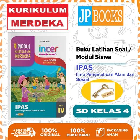 Jual Diskon Buku Modul Latihan Soal Incer Ipas Sd Mi Kelas 4 Kur Merdeka Jp Books Shopee