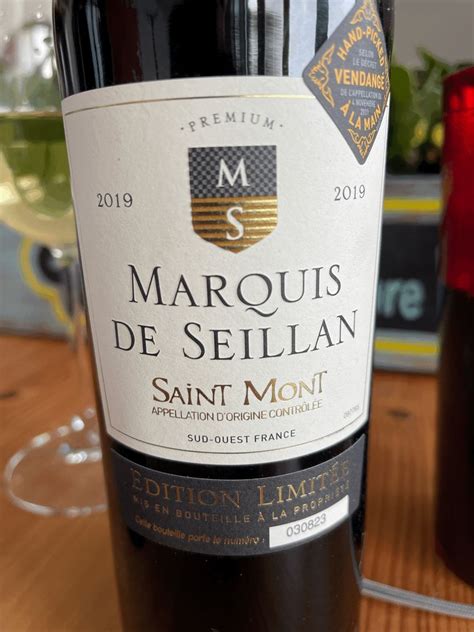 2019 Marquis de Seillan Saint Mont Édition Limitée France Southwest