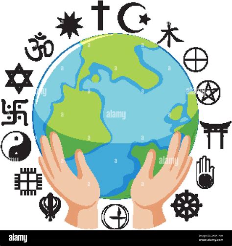 World Religion Symbols Concept Illustration Stock Vector Image And Art