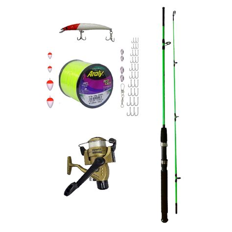 Kit Pesca Completo 9 Kg Vara 20 Libras Molinete 4000 3 Rolamentos 44