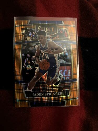 Jaden Springer Rc Select Orange Flash Shimmer Prizm Ers