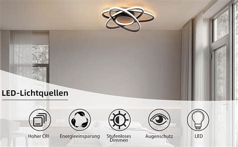 Homefire LED Deckenlampe Dimmbar Wohnzimmer Deckenleuchte 77W