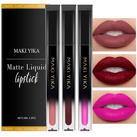 Amazon MAKI YIKA Red Lipstick Set For Women Color Stay Long Lasting Lipsticks Nude Red