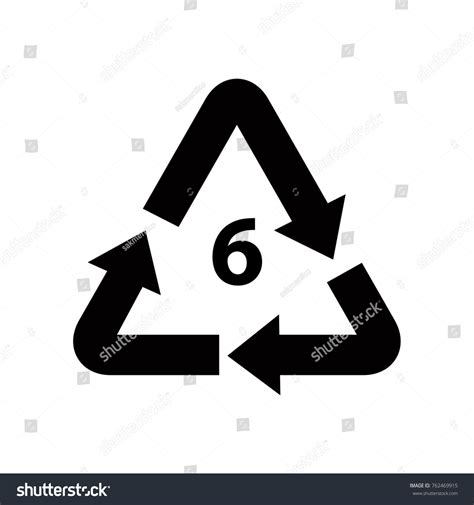 Plastic Recycling Numbers Stock Vector (Royalty Free) 762469915 ...