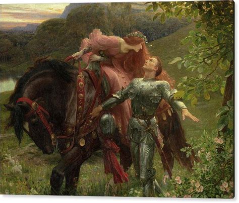 La Belle Dame Sans Merci 1902 Acrylic Print By Frank Dicksee In 2022 Frank Dicksee Art