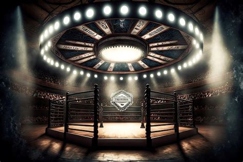 Premium Photo Arena For Fighting Octagon Training And Boxing Fights