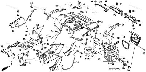 Honda Atv Oem Parts Diagram For Rear Fender Partzilla