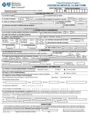 Fillable Online Overseas Medical Claim Form Fax Email Print PdfFiller