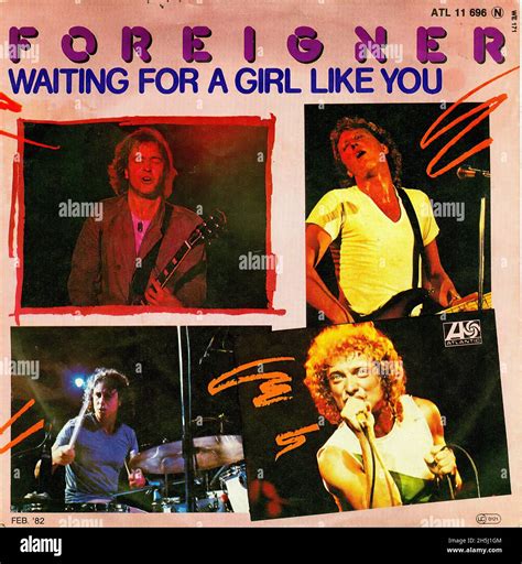 Vintage Single Record Cover Foreigner Waiting For A Girl Like You