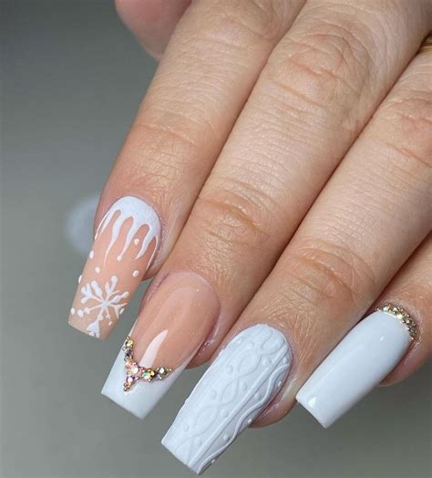 Navidad Gel Nails Winter Nails Nail Designs