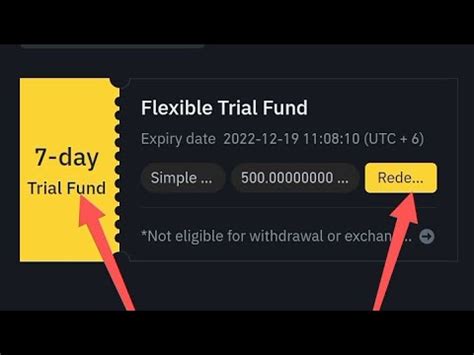 Binance Offer Binance Flexible Trial Fund Redeem How To Redeem Binance