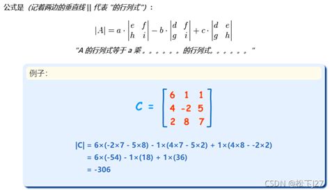 线性代数 三种计算矩阵的行列式的方法之一 拉普拉斯展开法2x2行列式计算示意图 Csdn博客