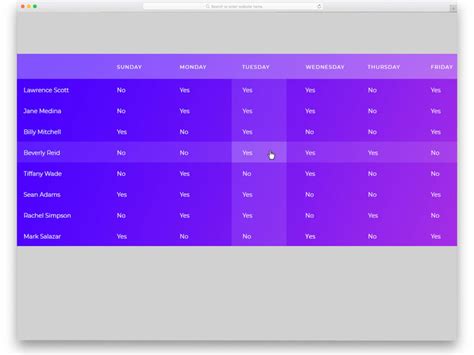 Cool Beautiful Css Table Design For Adult All Idesign Ideas