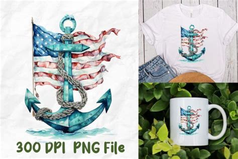 Ptsd Awareness Teal Anchor American Flag Graphic By Unlimab Creative