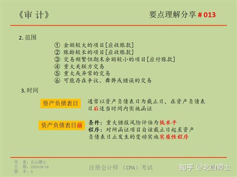 要点理解分享 013 Cpa《审计》 知乎