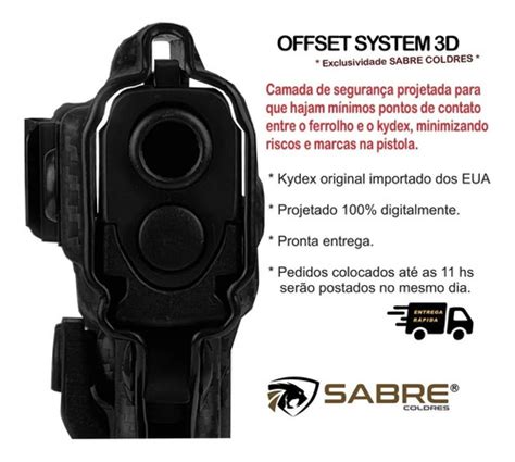 Coldre Sabre Kydex Velado Imbel Slim Md6 Tc 40 Mm Destro