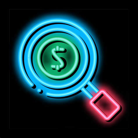 Magnifier Money Neon Glow Icon Illustration 17791491 Vector Art At Vecteezy