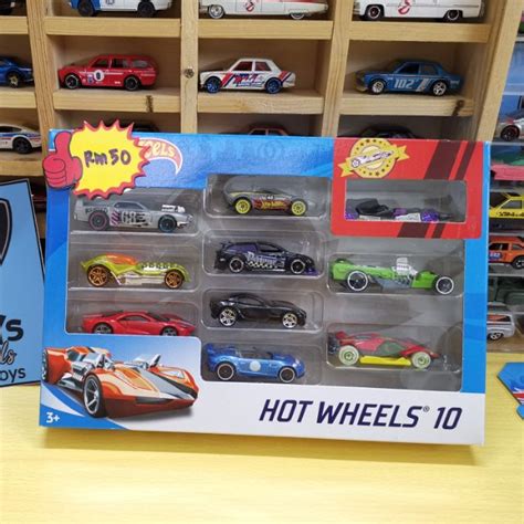 HOT WHEELS 10 PACK Original Mattel Shopee Malaysia
