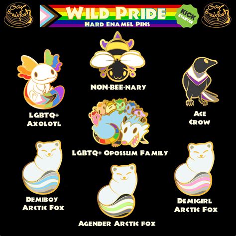 Wild Pride Enamel Pins From Gay Breakfast Lgbt Pride Art Lgbt Pins Pride