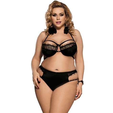 Acheter Ensemble De Lingerie Érotique En Dentelle Licol Grande Taille