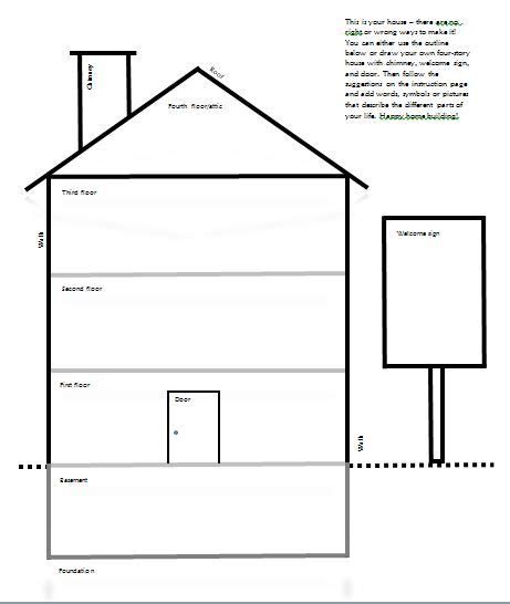 Template For Draw Your House Activity Counseling Tools Good Stuff