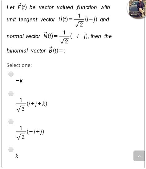 Solved Let F T Be Vector Valued Function With I J And Chegg