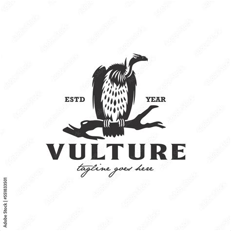 Vulture Logo Design Stock Vector Image Stock Vector | Adobe Stock