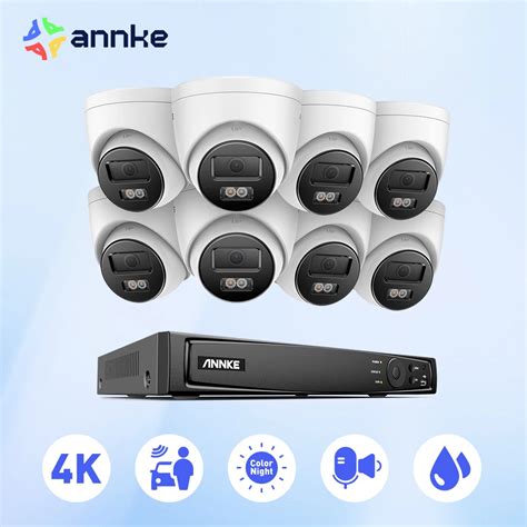 ANNKE Sistema De Videovigilancia Ultra HD POE Grabador NVR Con C Mara