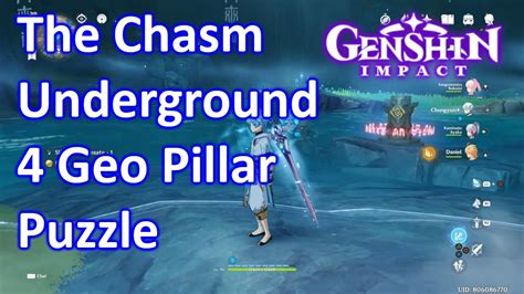 The Chasm Underground Geo Pillar Puzzle Genshin Impact Youtube