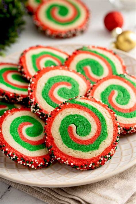 Christmas Pinwheel Cookies - Lemon Blossoms