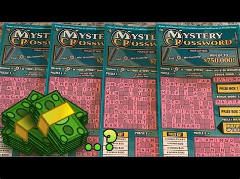 750K PRIZE SCRATCH OFFS MYSTERY CROSSWORD TICKETS YouTube