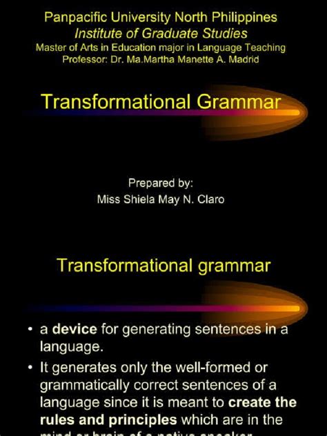 Transformational Grammar 28352558 | PDF