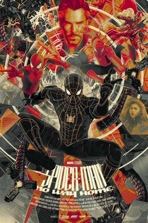 All The Spider Men Swing Into Matt Taylor S Spider Man No Way Home Poster From Mondo