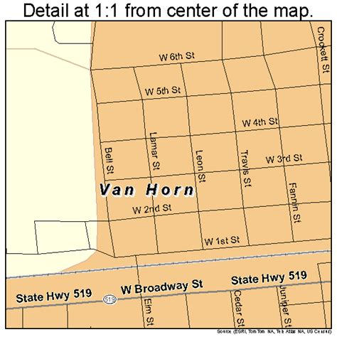 Van Horn Texas Street Map 4875032