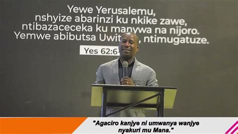 KAGACIRO KUMUSARABA WA YESU MU UBUZIMA BWAWE Pastor Jean Jacques K