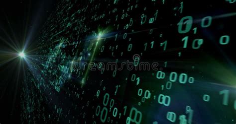 Green Binary Background In Seamless Looping Animation Stock Footage