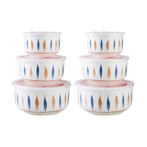 6-Piece Ceramic Food Bowl with Lid | Shop Today. Get it Tomorrow ...