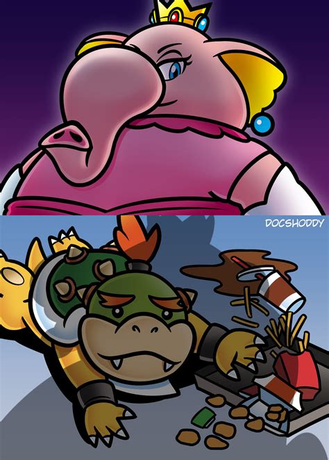 Princess Peach Bowser Jr And Elephant Peach Mario And More Drawn