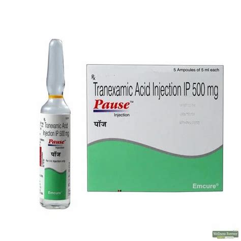 Pause Injection Tranexamic Acid Packaging Size 5 Ampule At Rs 79