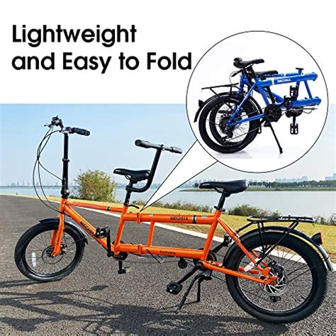 KNUS Tandem Bike 20 Inch Folding City Tandem Bicycle Foldable Tandem