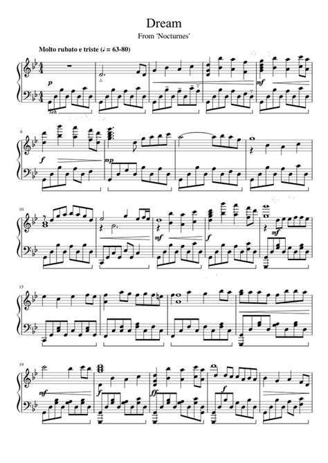 Dream Sheet music for Piano (Solo) | Musescore.com | Piano music lessons, Piano sheet music ...