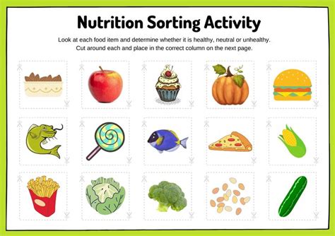 Nutrition Sorting Activity Worksheet Sorting Activities Free Science Worksheets Worksheets