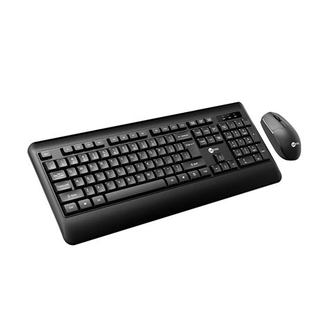 Kit Teclado E Mouse Lecoo By Lenovo Usb Sem Fio 24ghz Anti Respingos Abnt2 Preto Kw202 Comtek