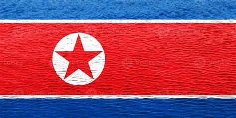 Flag of Democratic People's Republic of Korea or North Korea on a ...