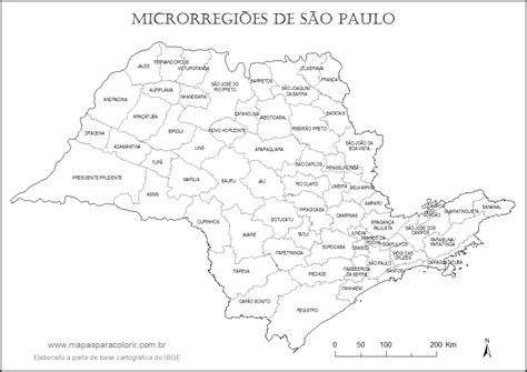 Mapa De S O Paulo Mapas Para Colorir