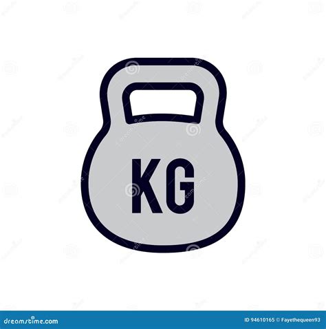 Weight Kilogram Icon Weight Kilogram Isolated On White Background